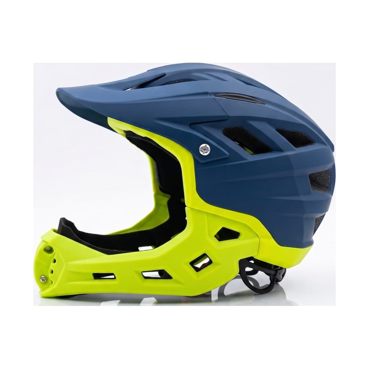 קסדת Enduro מתכווננת — כחול כהה / ליים