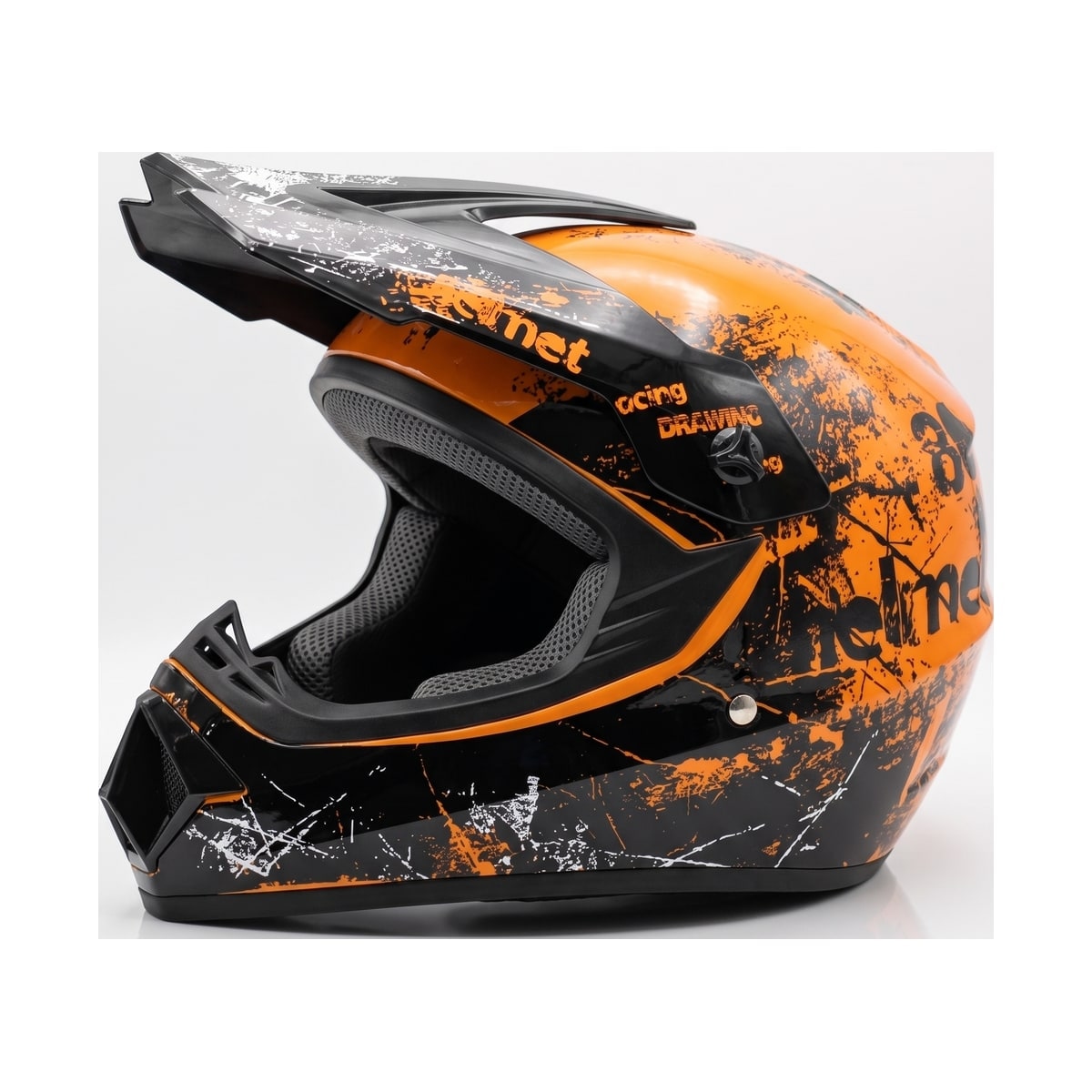 קסדת MX מלאה — כתום / שחור